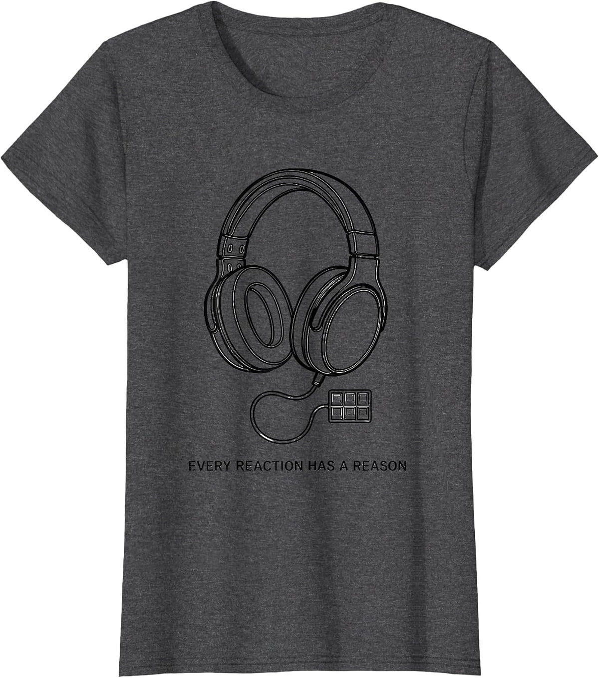 Women's Every Reaction Has A Reason Autism Awareness Special T-Shirt - Dark Heather Grey