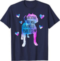 Pitbull Rescue is My Favorite Breed Watercolor Cute Mom T-Shirt - Navy Blue