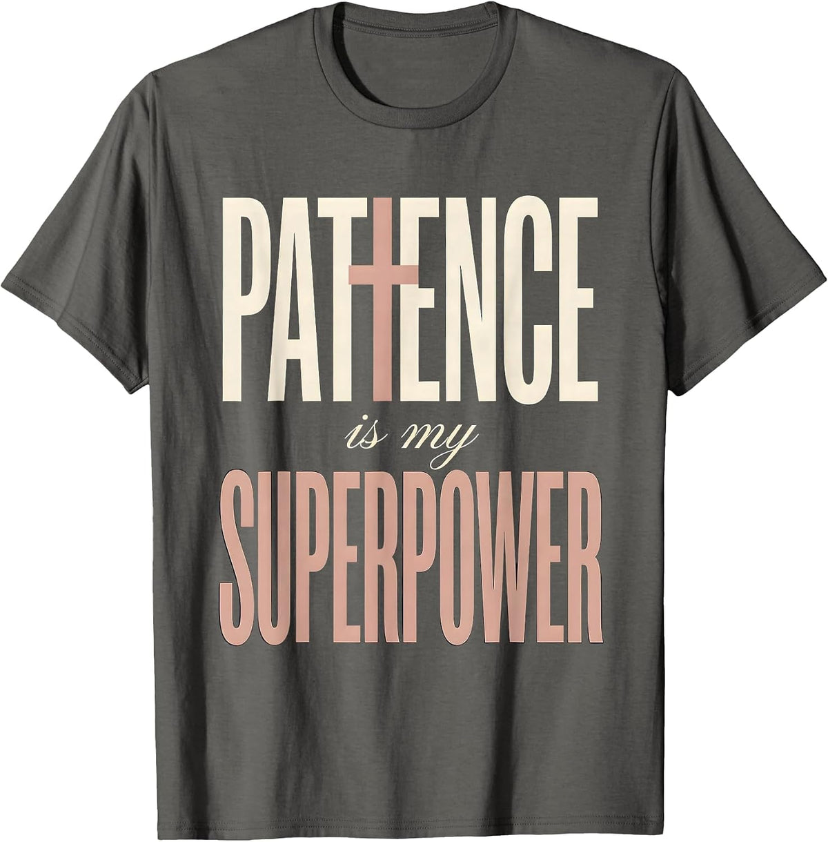 Men's Patience Is My Superpower Sped Teacher Design T-Shirt - Asphalt Grey