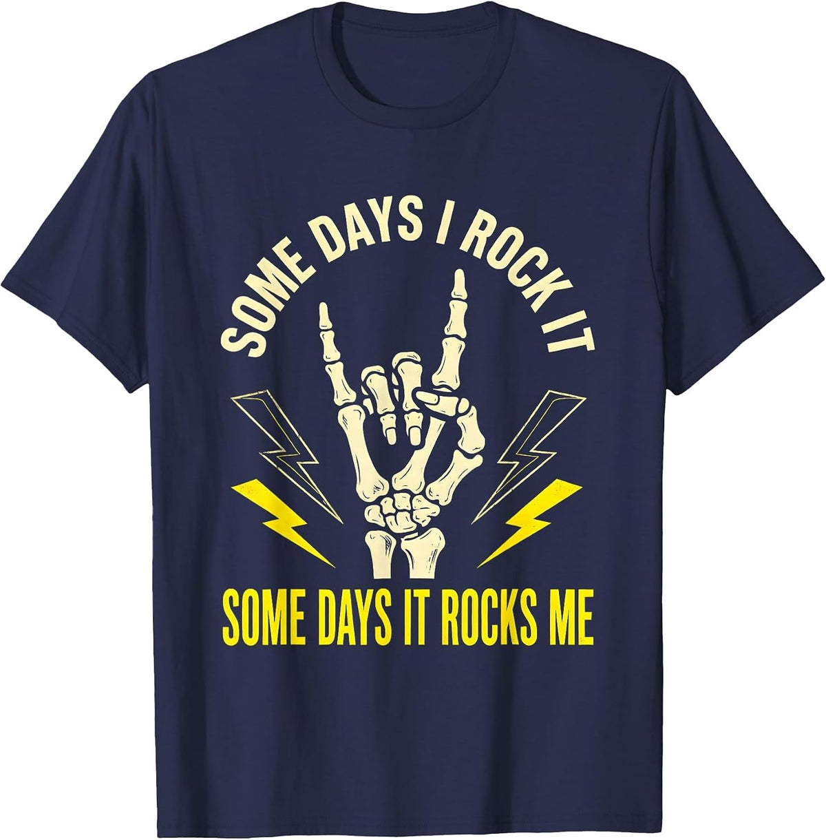 Men's Some Days I Rock It Some Days It Rocks Me Sped Squad T-Shirt - Navy Blue