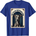 The Italian Greyhound Mom Funny Dog Mom Tarot Card Portrait T-Shirt - Royal Blue