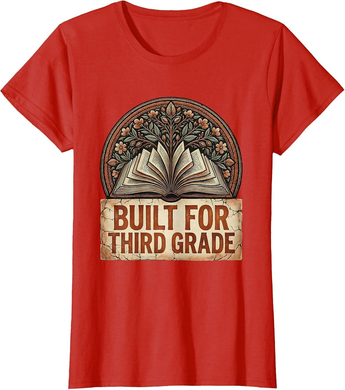 Built for Third Grade Teacher Design T-Shirt - Red