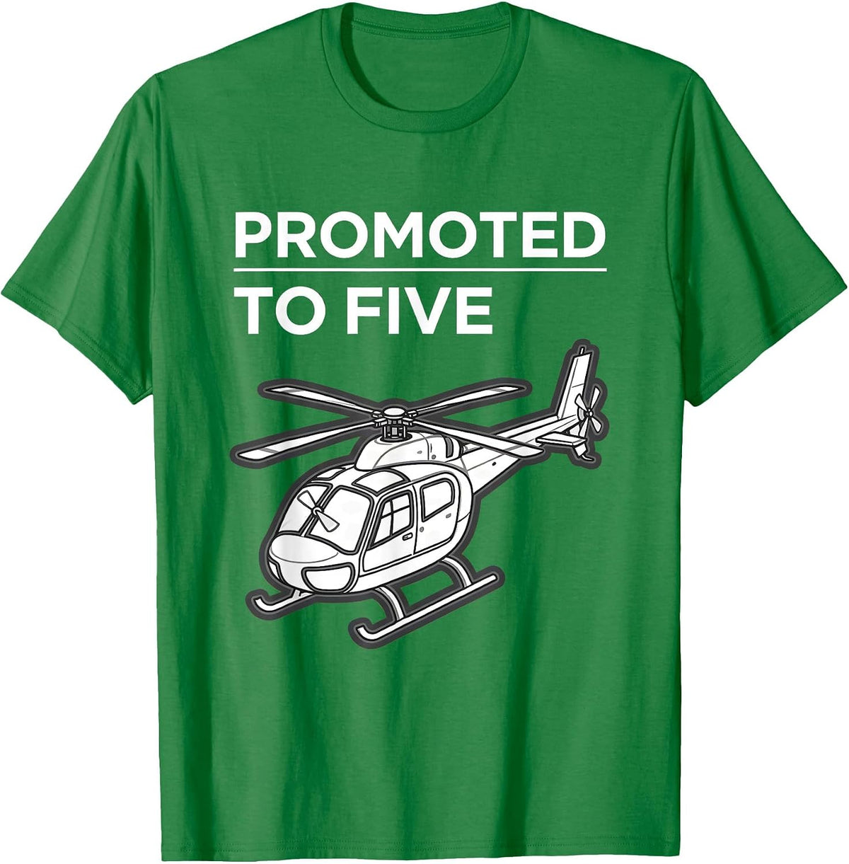 Men's Promoted To Five Military Camo Kids Birthday Boy Army T-Shirt - Kelly Green