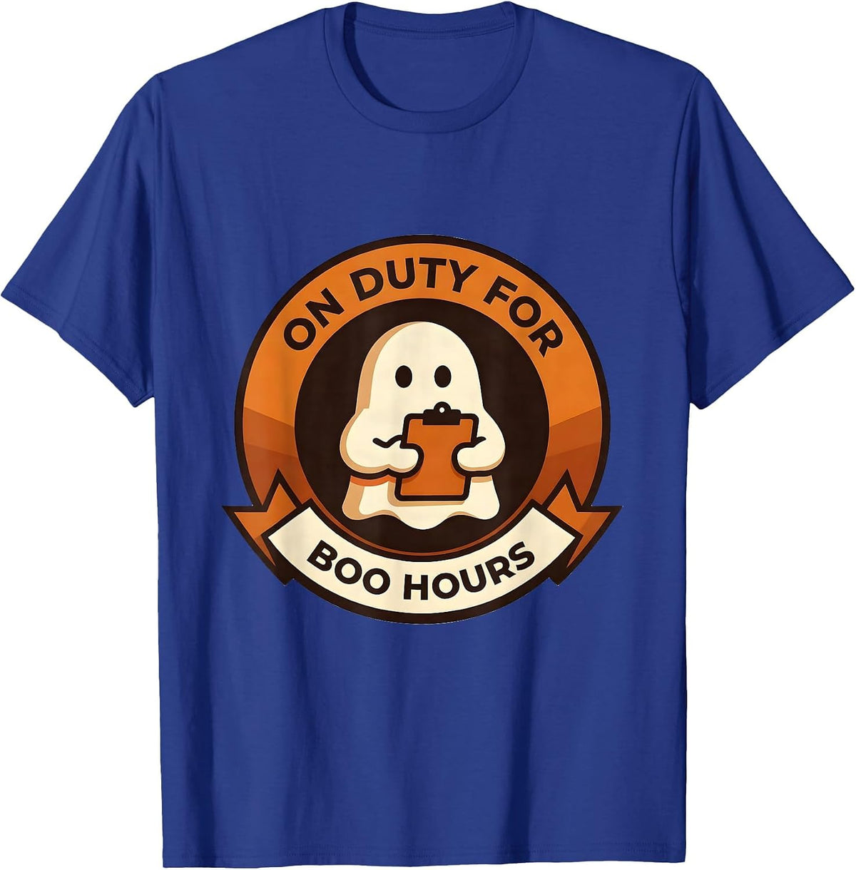 Men's On Duty For Boo Hours Funny SPED Paraprofessional Ghost T-Shirt - Royal Blue