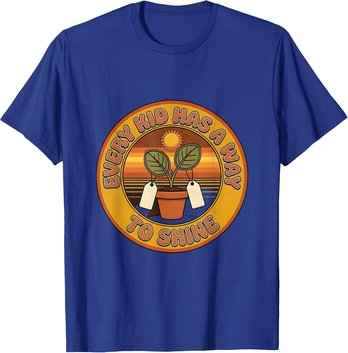 Men's Every Kid Has A Way To Shine Retro 70s Special Education T-Shirt - Royal Blue