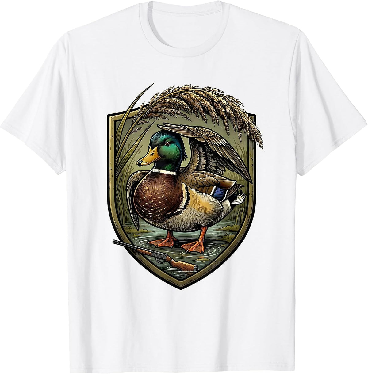 Men's Mallard Duck Hunting Humor Gift for Dads T-Shirt - White