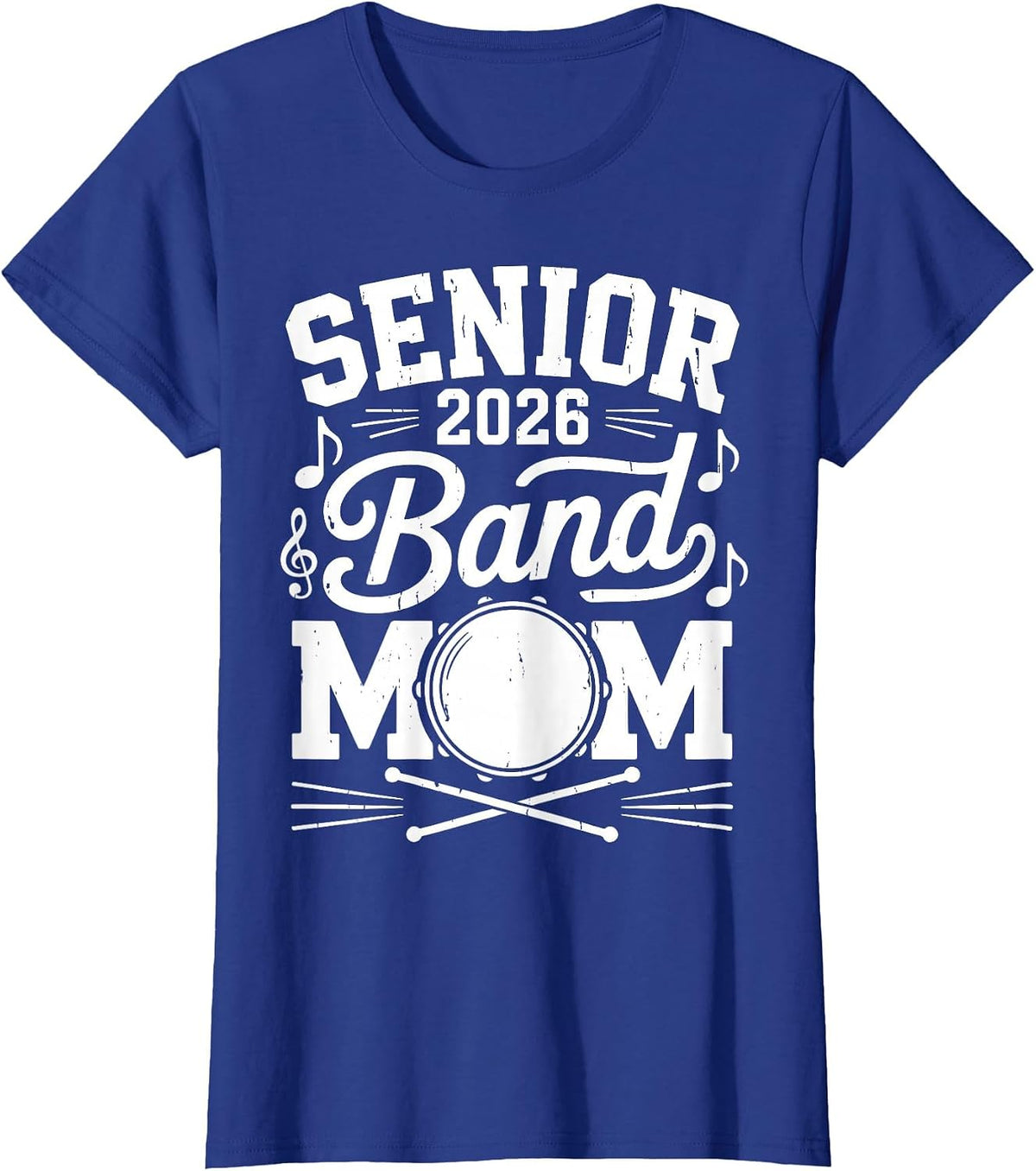 My Last First Day Senior 2026 Band Mom Back to School Retro T-Shirt - Royal Blue