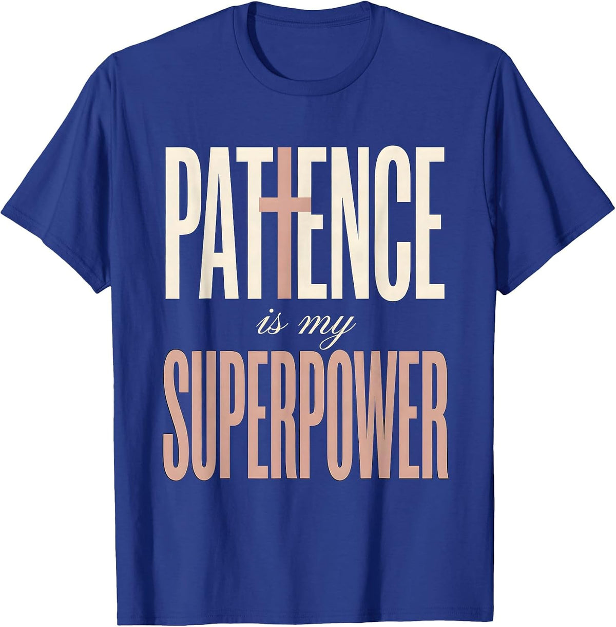 Men's Patience Is My Superpower Sped Teacher Design T-Shirt - Royal Blue