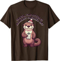 Men's Santa, The Otter Is Already Checked Off Funny T-Shirt - Brown