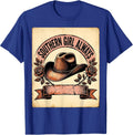 Southern Girl Always Vintage Country Design T-Shirt - Royal Blue