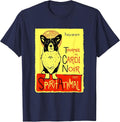 Funny Cardigan Welsh Corgi Cardi Artwork T-Shirt - Navy Blue