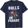 Bulls on Parade Bull Riding T-Shirt - Navy Blue
