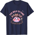 Too Wild To Tame Cowgirl Western Design T-Shirt - Navy Blue
