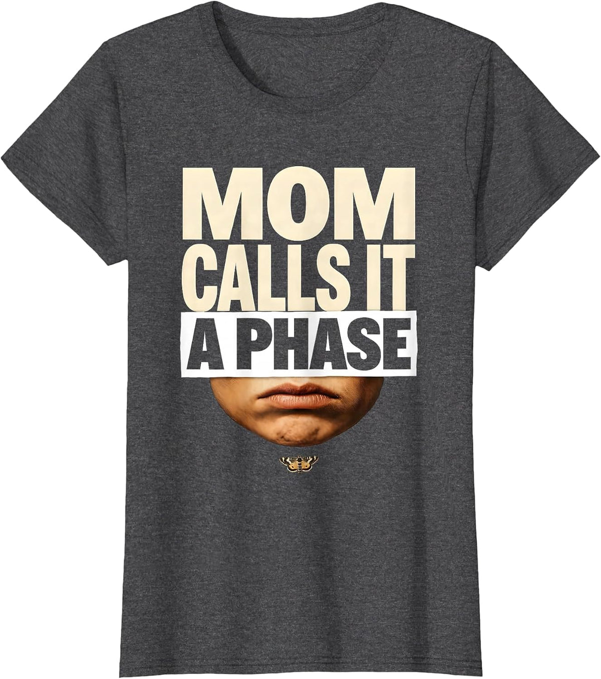 Women's Mom Calls It A Phase Y2K Grunge Goth Alt Streetwear T-Shirt - Dark Heather Grey