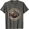 Salty Fluffy Unbothered Sea Otter Design T-Shirt - Asphalt Grey