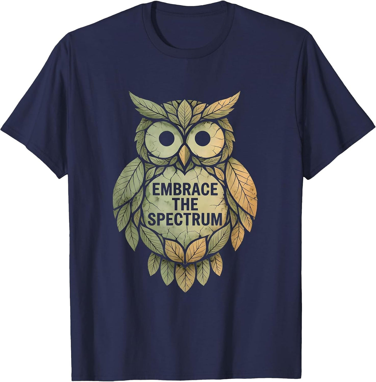 Embrace the Spectrum Autism Awareness Design T-Shirt - Navy Blue