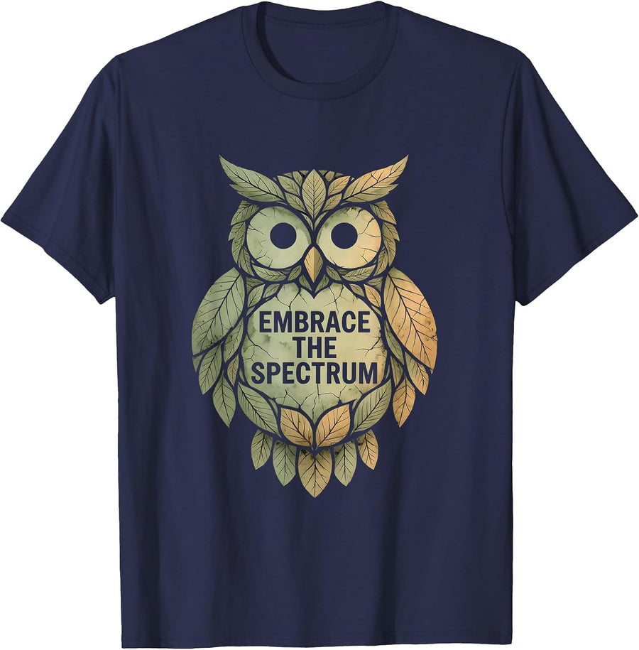 Embrace the Spectrum Autism Awareness Design T-Shirt - Navy Blue