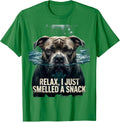 Men's Relax, I Just Smelled A Snack Funny Pitbull Mom Dog Lover T-Shirt - Kelly Green