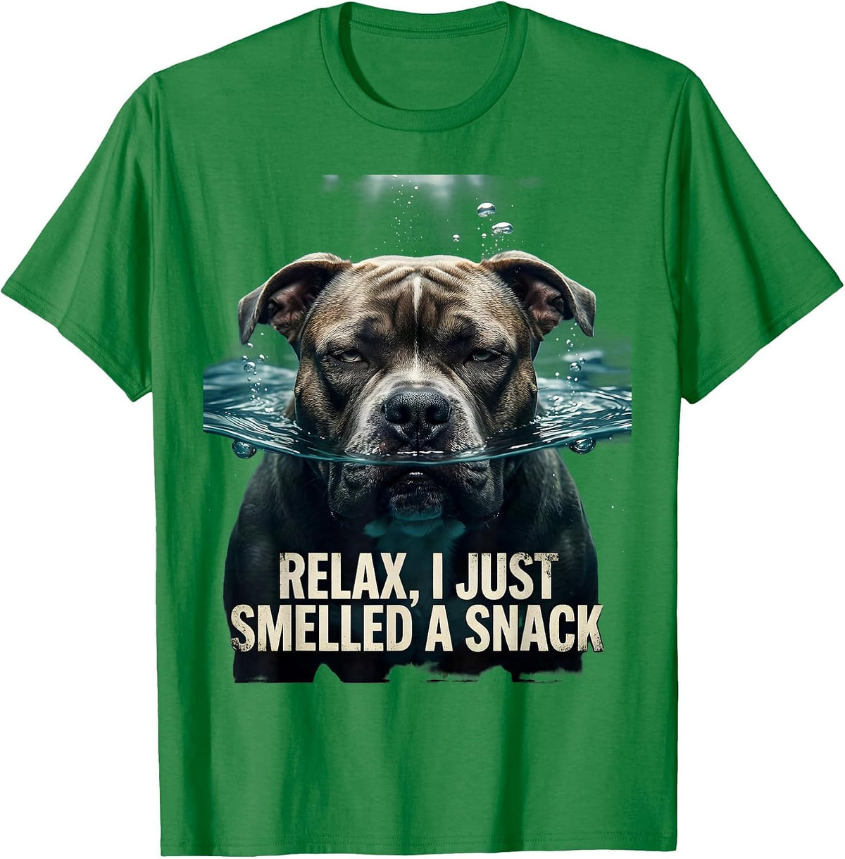 Men's Relax, I Just Smelled A Snack Funny Pitbull Mom Dog Lover T-Shirt - Kelly Green
