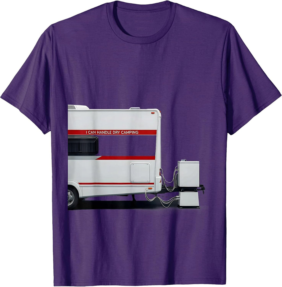 Men's I Can Handle Dry Camping Funny RV Owner Camping Humor T-Shirt - Purple
