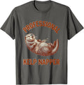 Professional Kelp Napper Sea Otter Design T-Shirt - Asphalt Grey
