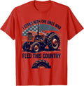 Men's I Stand With The Ones Who Feed This Country Farmer T-Shirt - Red