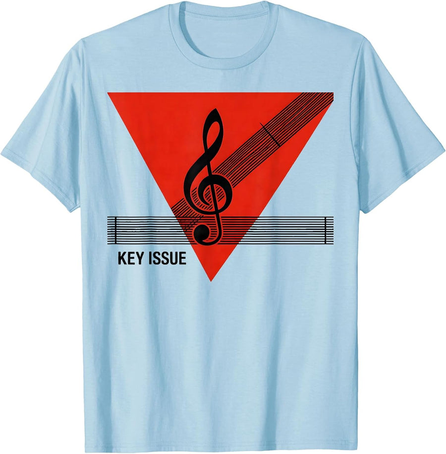Men's Key Issue Funny Music Lover Musician Humor Gift T-Shirt - Baby Blue