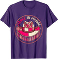 Men's Fierce in Fringe Pink Cowgirl Design T-Shirt - Purple