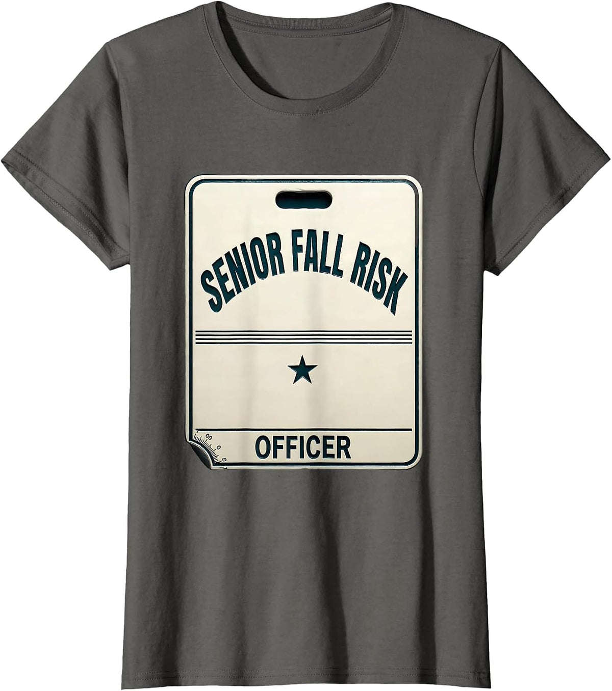 Women's Senior Fall Risk Officer Funny Physical Therapist PT OT Gift T-Shirt - Asphalt Grey