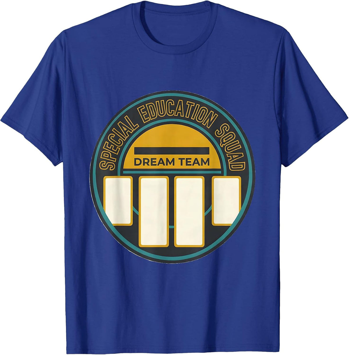 Men's Special Education Squad Dream Team Midcentury Modern Teacher T-Shirt - Royal Blue