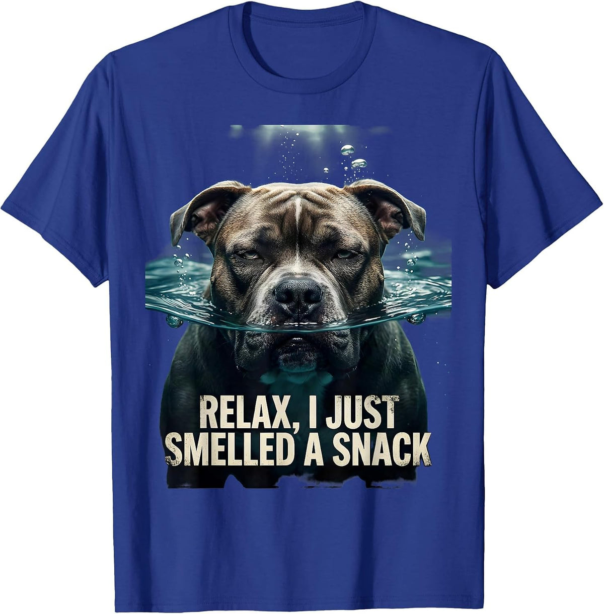 Men's Relax, I Just Smelled A Snack Funny Pitbull Mom Dog Lover T-Shirt - Royal Blue