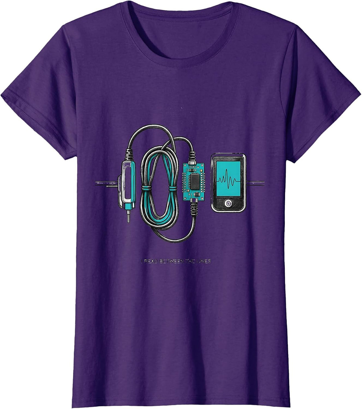 Women's I Read Between The Lines Funny Respiratory Therapist RT T-Shirt - Purple