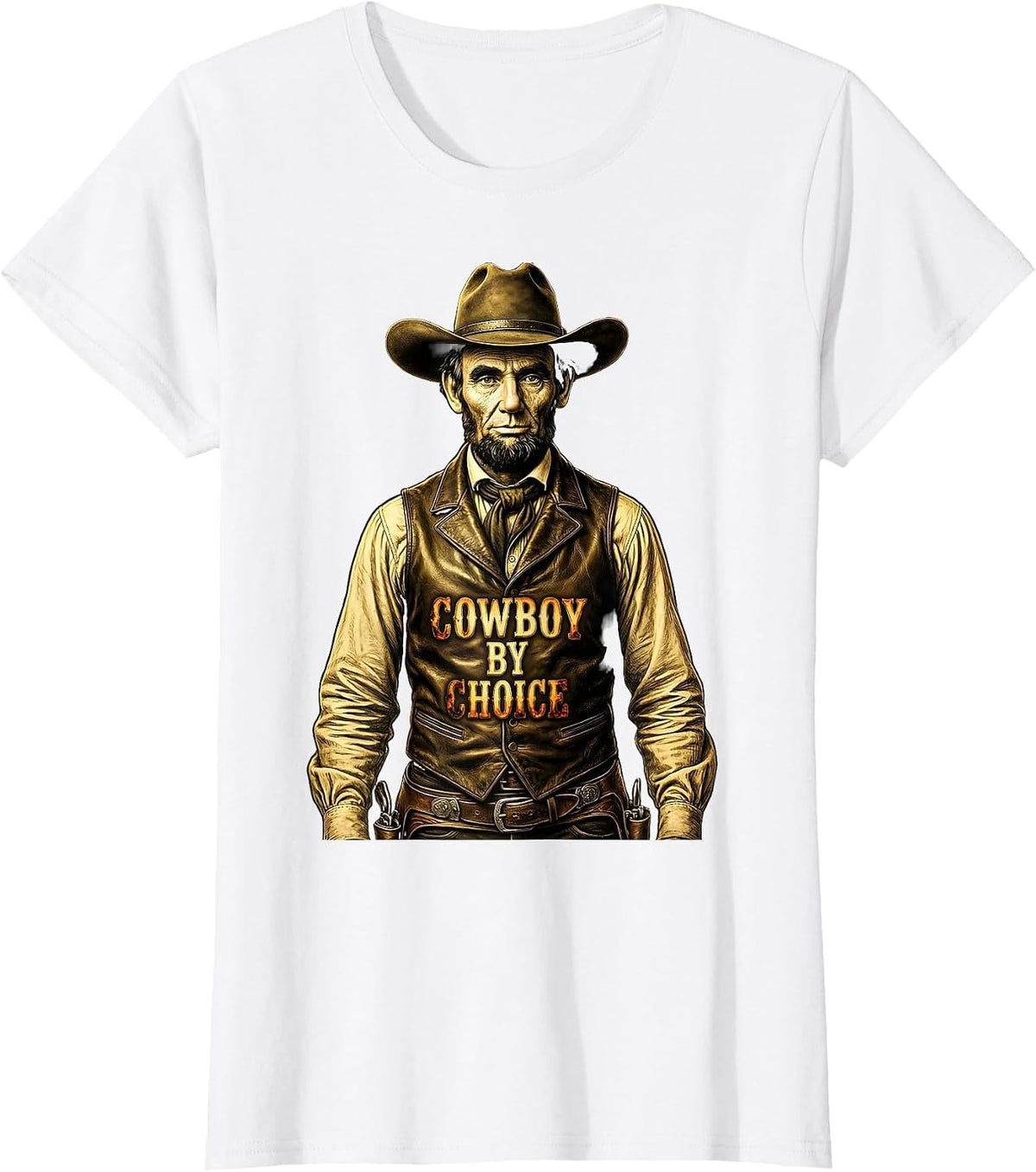 Cowboy By Choice Western Lifestyle Design T-Shirt - White