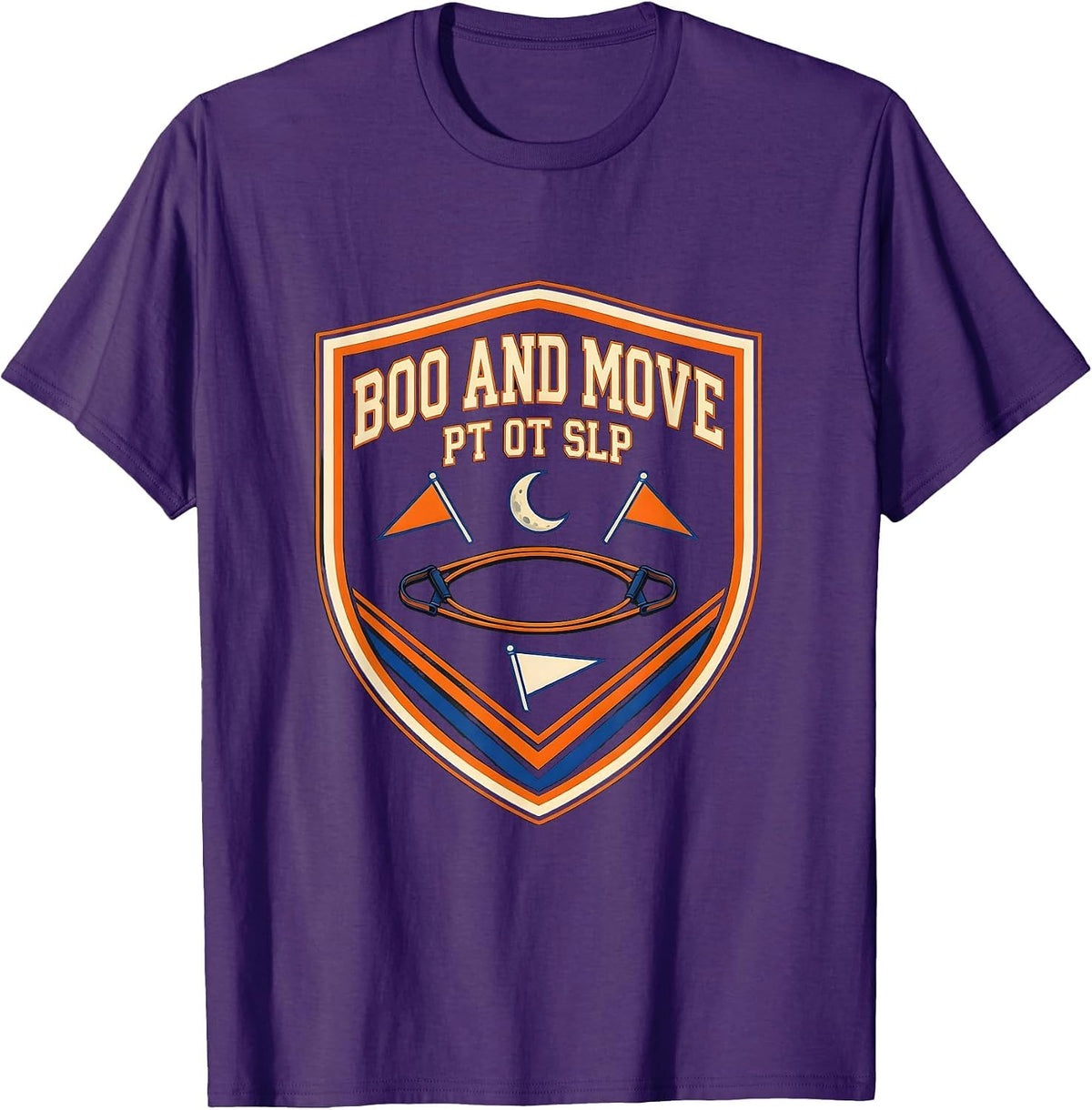 Men's Boo And Move PT OT SLP Halloween Therapy Squad Costume T-Shirt - Purple