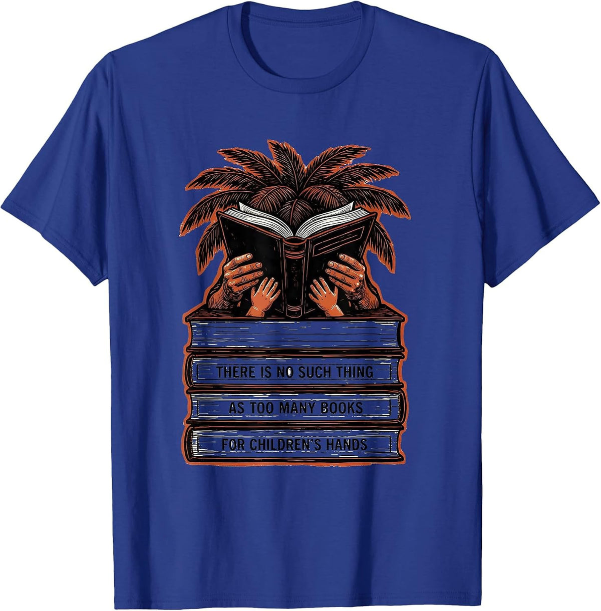 There Is No Such Thing As Too Many Books For Children's T-Shirt - Royal Blue