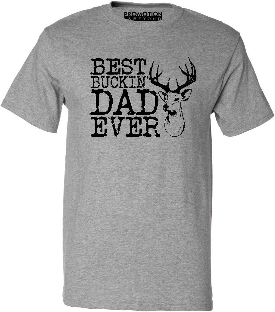 Promotion & Beyond Best Buckin' Dad Ever Men's T-Shirt - Heather Grey
