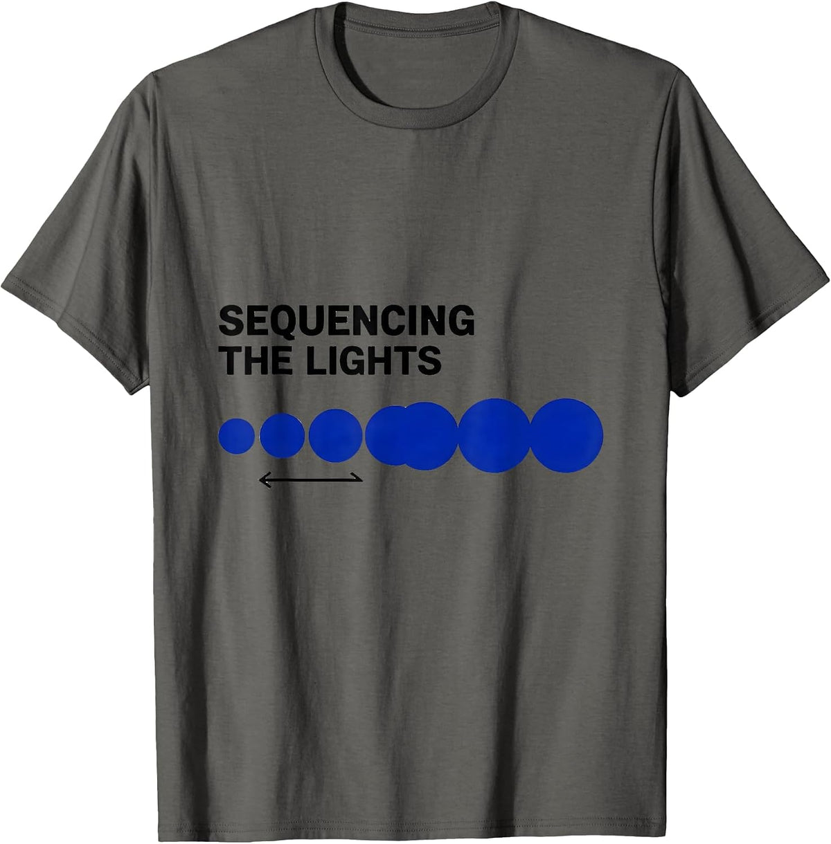 Men's Sequencing The Lights Occupational Therapy Christmas T-Shirt - Asphalt Grey