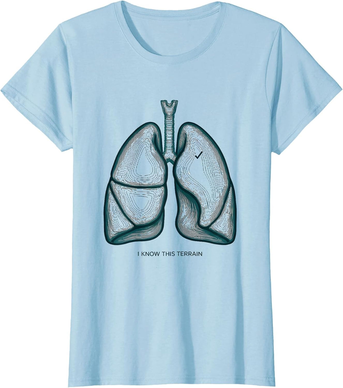 I Know This Terrain Funny Respiratory Therapist RT Care T-Shirt - Baby Blue
