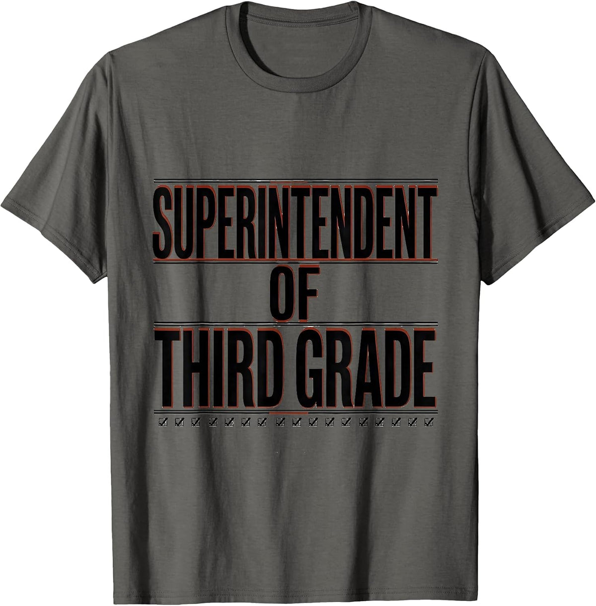 Men's Superintendent Of Third Grade Funny Teacher Gift Classroom T-Shirt - Asphalt Grey
