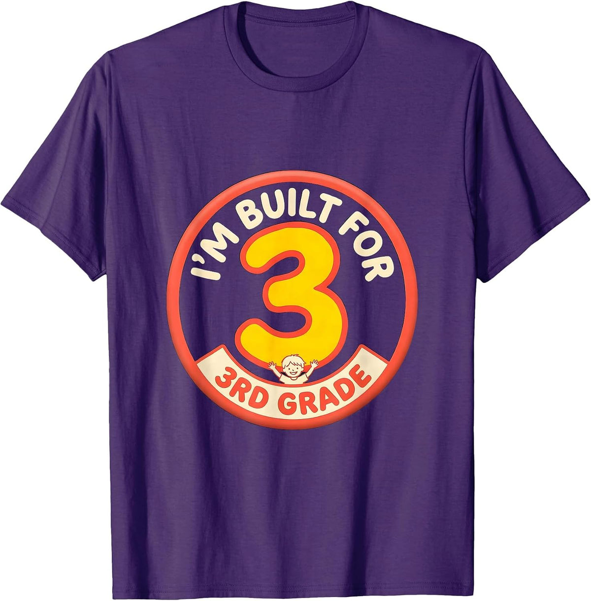 I’m Built For 3rd Grade Funny Back To School Kids Teachers T-Shirt - Purple