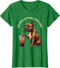 Women's Iced Coffee My Pitbull End Of Story Funny Dog Lover Humor T-Shirt - Kelly Green