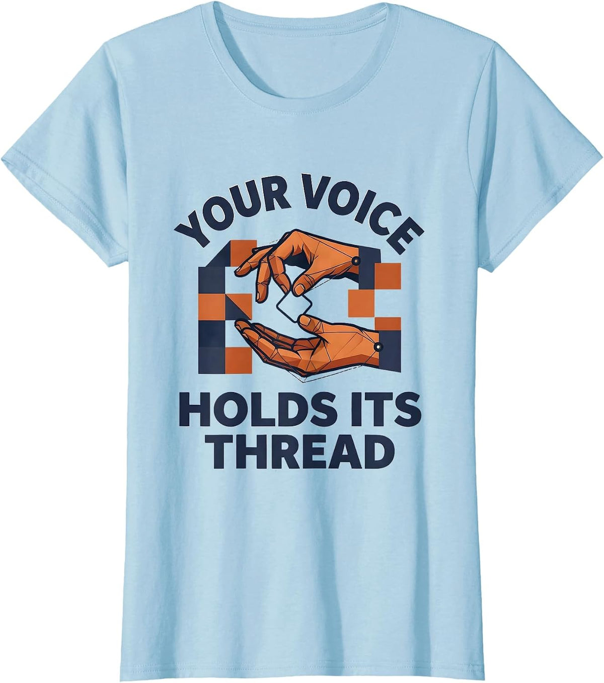Your Voice Holds Its Thread Cute Speech Language Pathologist T-Shirt - Baby Blue