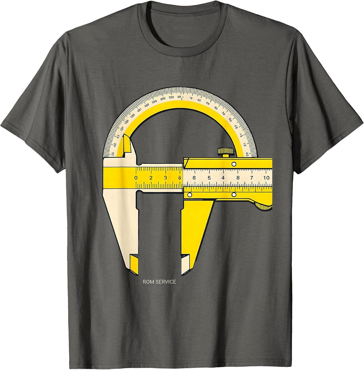 Men's ROM Service Stencil Graphic Physical Therapist Humor PT OT T-Shirt - Asphalt Grey