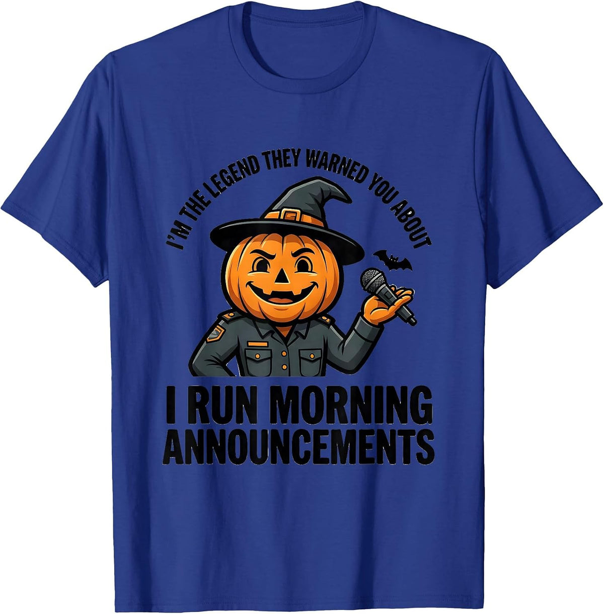 Legend They Warned About Teacher Halloween Humor T-Shirt - Royal Blue
