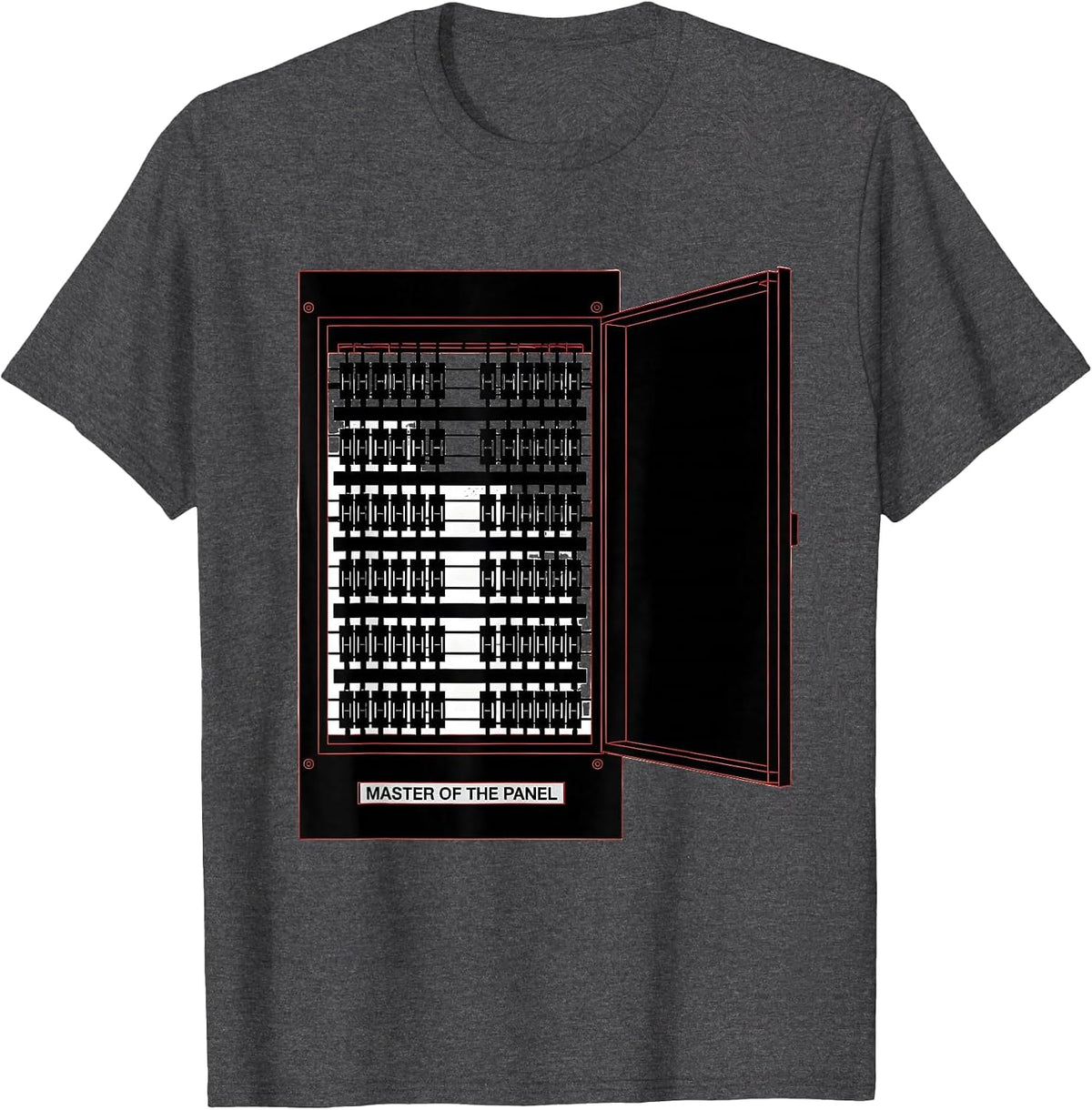 Master of the Panel Funny Electrician Engineer Sarcastic T-Shirt - Dark Heather Grey