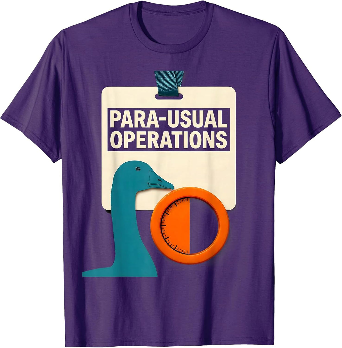 Para-Usual Operations Funny Paraprofessional Goose SPED T-Shirt - Purple