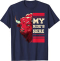 Rodeo Bull Rider Bull Riding T-Shirt - Navy Blue