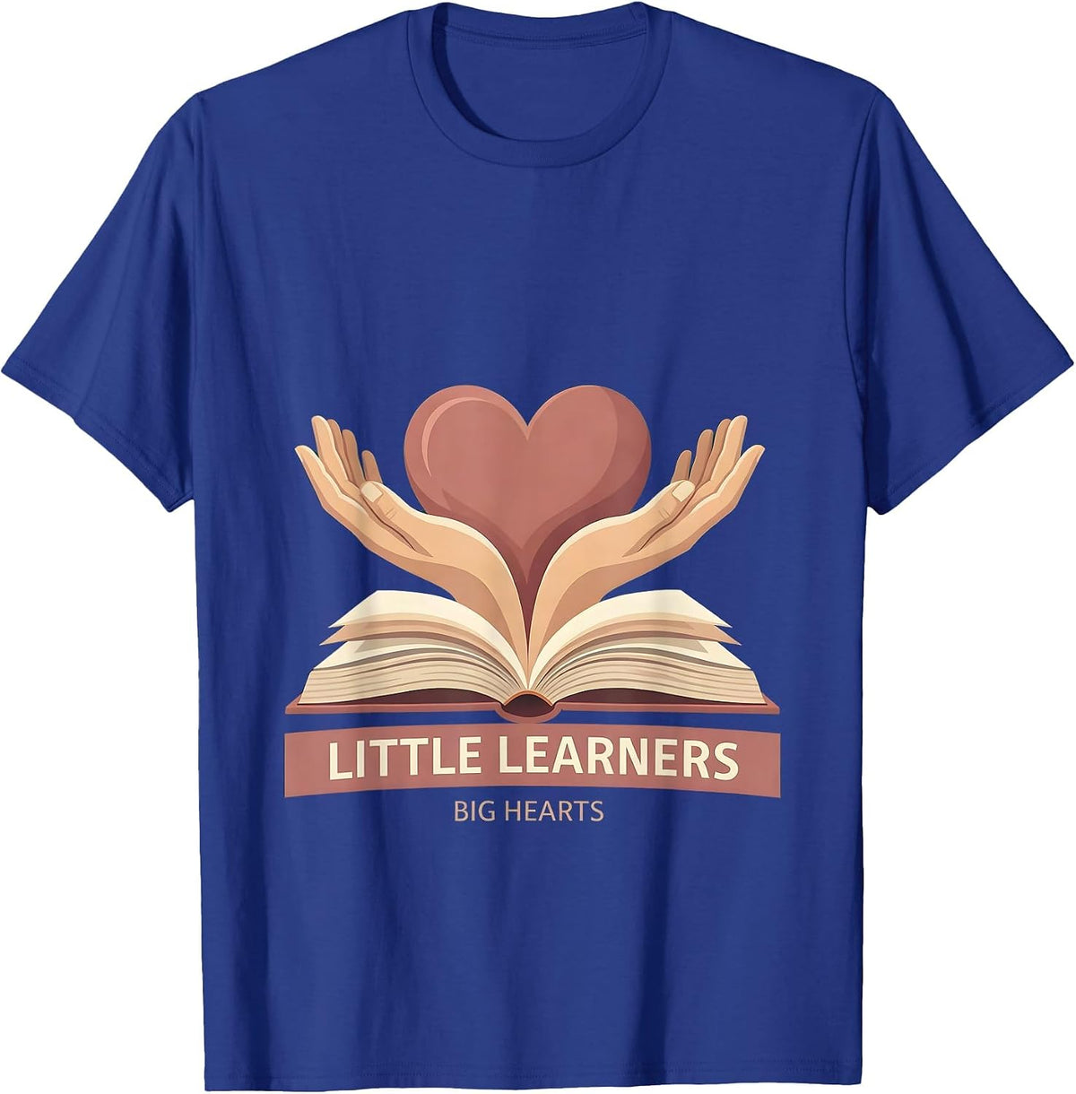 Men's Little Learners Big Hearts Elementary Teacher Design T-Shirt - Royal Blue