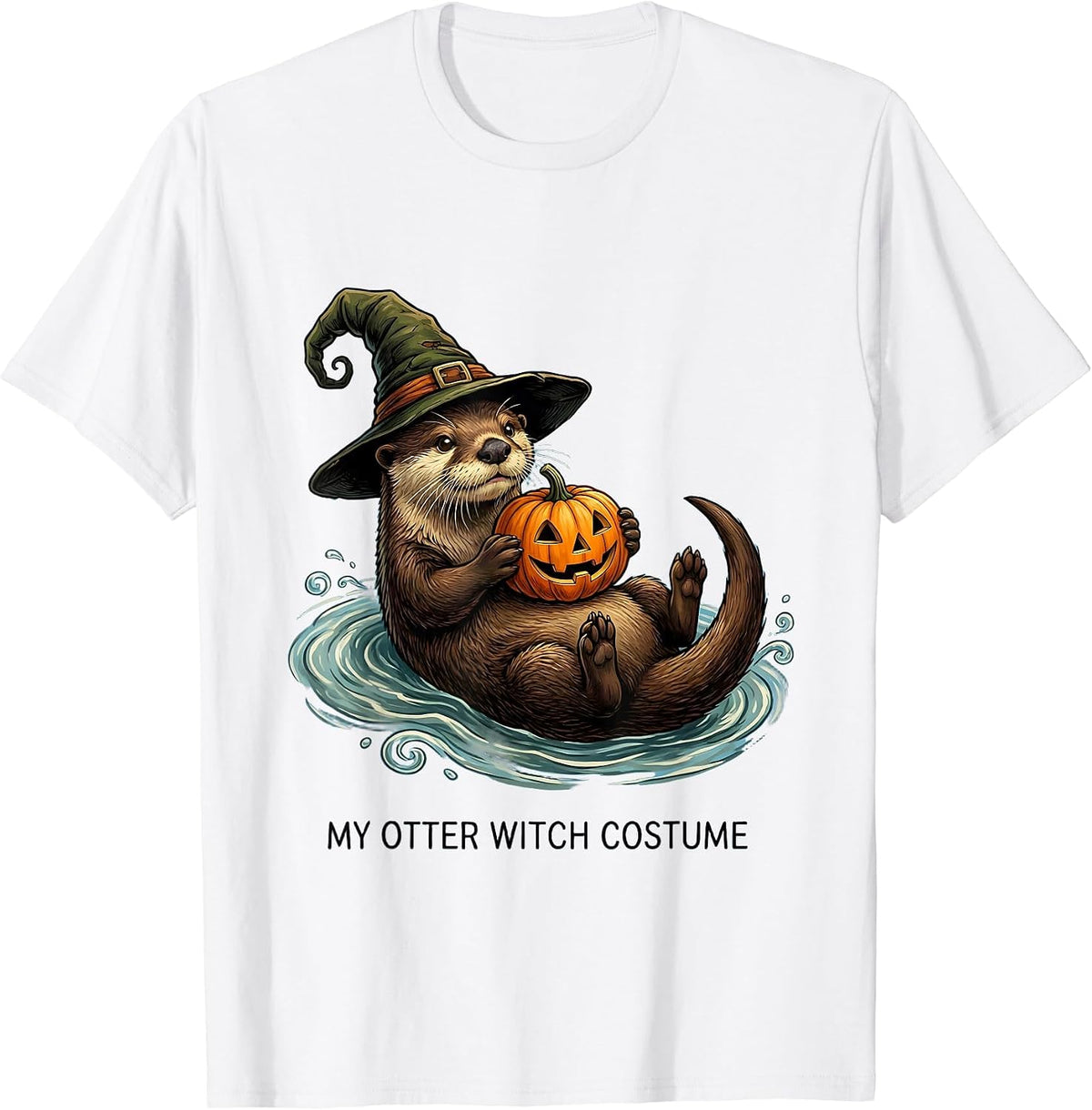 Men's My Otter Witch Costume Funny Halloween Animal Lover T-Shirt - White