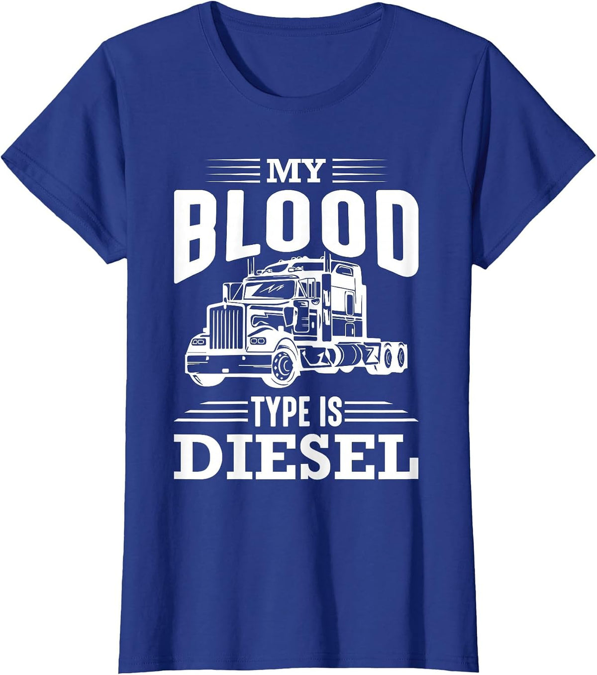 My Blood Group is Diesel Design T-Shirt - Royal Blue